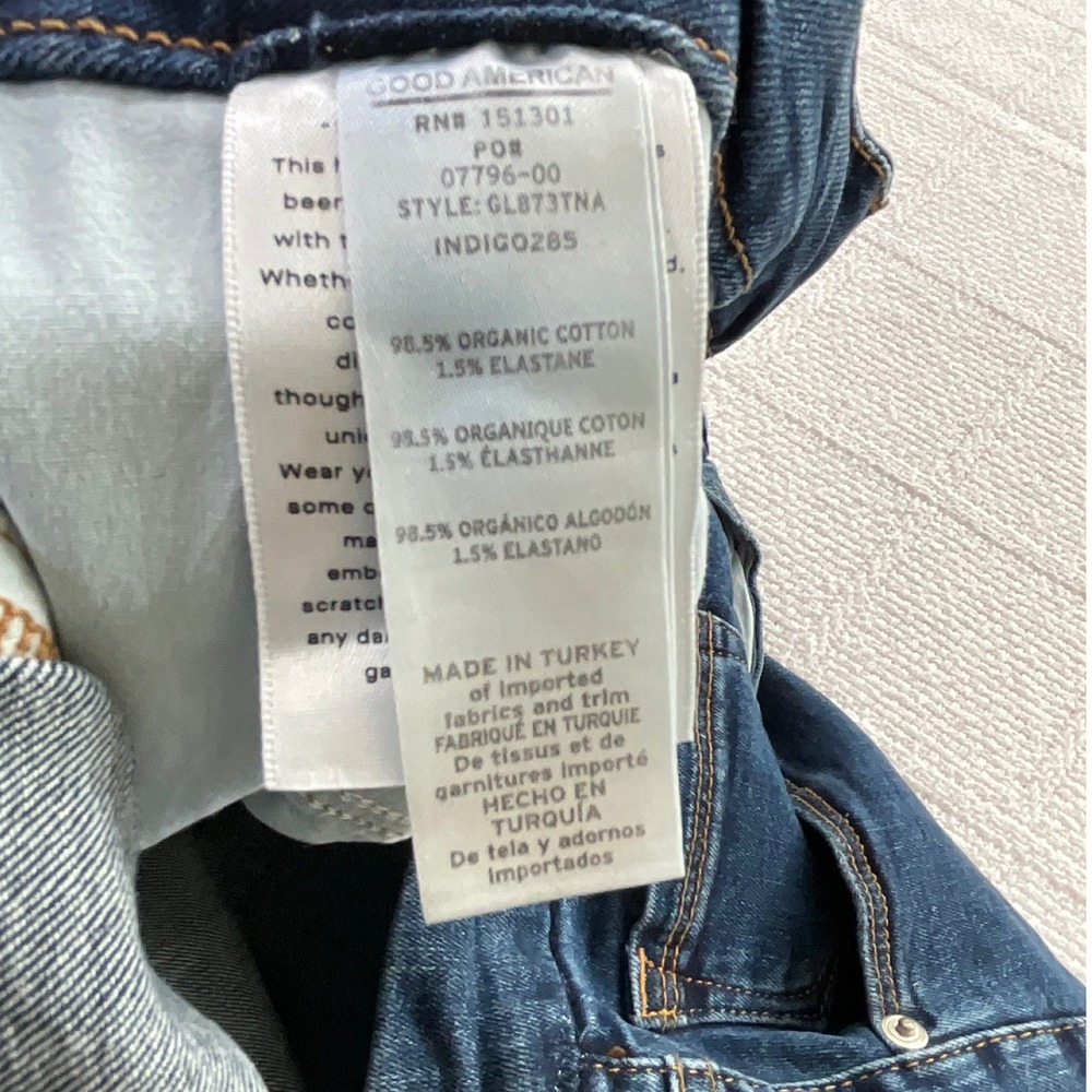Good American Good Legs Skinny Sculpting Jeans Raw Hem Women Size 46x29 - Picture 4 of 6